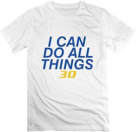 HaoQi Men's I CAN DO ALL THINGS CURRY #30 T-shirts XXL White