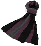 MIR Men's 100% Cashmere Three Stripes Scarf