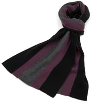 MIR Men's 100% Cashmere Three Stripes Scarf