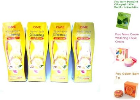 4x Isme Herbs Herbal Shape Firming Body Slimming Hot Cream Reduce Fat Cellulite