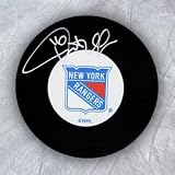 PAT VERBEEK New York Rangers Signed Hockey PUCK