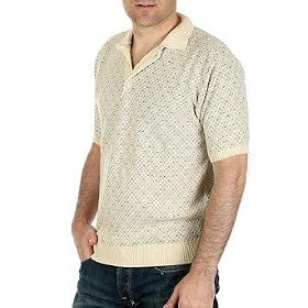 Mens S/S Textured Polo-Styled Sweater