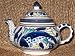 Le Souk Ceramique AF-56 Aqua Fish Teapot 10-in.