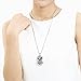Glamorousky Owl Pendant with Black Austrian Element Crystal with Necklace