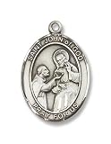 St. John of God Sterling Silver Medal with 18 Sterling Chain Patron Saint of Alcoholics & the Sick