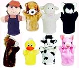Old MacDonald Puppet Starter Set of 8 Plushpups Puppets and Puppet Show Script