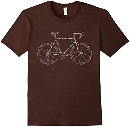 Men's Bicycle shirt for Men/Women - Bike Anatomy Funny Gifts Medium Brown