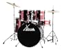 XDrum Semi (Schlagzeug Komplettset und Drumschool inkl. DVD) rot