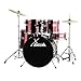 XDrum Semi (Schlagzeug Komplettset und Drumschool inkl. DVD) rot
