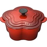 ル・クルーゼ　ココット・フルール　25034-00　チェリーレッド(8200-009329)/引越し/新生活/プレゼント/父の日/ギフト