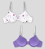 2 Pack - Angel Cotton Rich Assorted Underwired Follow-On Bra
