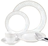 Lorren Home Trends Porcelain Dinnerware Set, 20-Piece