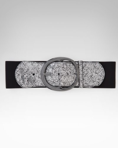 bebe Wide Metal Buckle Belt