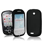 MODACCESS SAMSUNG GT-I5500 GALAXY 5 / EUROPA LUXURY SOFT SILICONE SILICON CASE COVER POUCH SKIN BLACK + FREE SCREEN PROTECTOR
