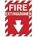 PFY MFXG22EV Sticker Sign, "Fire Extinguisher", 10"x14", Red/White