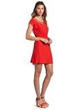 My Michelle Juniors Detailed Neck Dress, Red, Large