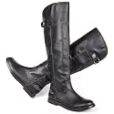 s.OLIVER Damen Winter Overknee Stiefel, schwarz