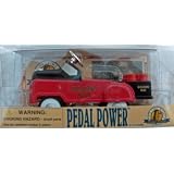 Miniature Pedal Power Die-cast Metal Car - Golden Gas - Red