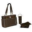 Kalencom New Orleans Diaper Tote - Chocolate/ Pink