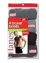 Mens Hanes 4 Pair ComfortSoft Boxer Briefs Asst 7460P4