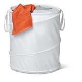 Honey-Can-Do HMP-01130 Medium Nylon Pop-Open Spiral Hamper, White