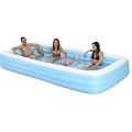  Family Kiddie Pool - Giant Inflatable Rectangular Pool - 12 Feet Long (144"x76"x22") 