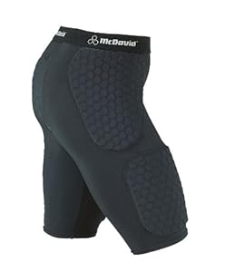 McDavid Hexpad Thudd Short With Hexpad Thigh pads,Black,Large