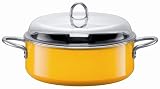 Review Silit 91 0128 1733 / Silit 6-3/4-Quart Low Stewpot with Lid, Crazy Yellow