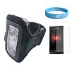 Microsoft Zune HD Black Armband with Armlength 10.5 Inch + Screen Protector + Wristband