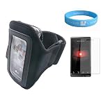 Microsoft Zune HD Black Armband with Armlength 10.5 Inch + Screen Protector + Wristband