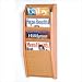 Four Pocket Wall Mount Magazine Rack Wood Finish: Dark Red Mahogany