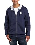 MLB Men's San Diego Padres Cold Fire Hooded Full Zip Fleece (Athletic Navy Heather/White, XX-Large)