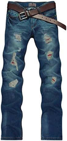 Fashio Men's Stylish Denim Casual Fashion Jeans Pants Trousers SK-01 30 Regular