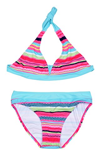 Big Girls Cute Two Pieces Stripes Swimming Bikini Set