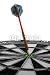 Wallmonkeys Peel and Stick Wall Decals - Dart Hitting a Bulls-eye on White Background - Removable Graphic