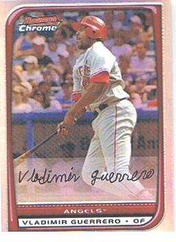 2008 Bowman Chrome Refractors #15 Vladimir Guerrero - Los Angeles Angels (Baseball Cards)