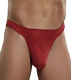 Mens Red Silk Pouch Thong Underwear