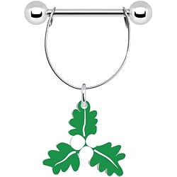 Holiday Mistletoe Dangle Nipple Ring