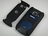BLACK Hard Plastic Dual Protector Cover Case for Nokia C3 [In Twisted Tech  ....
