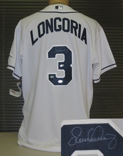 Evan Longoria Autographed/Hand Signed Authentic Tampa Bay Rays Jersey