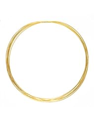 14KT Yellow 14 Strands 0.5mm Necklaces Length = 18