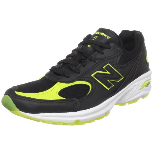 New Balance Men's M498BL Heritage Classic Sneaker,Black/Lime,10 D US