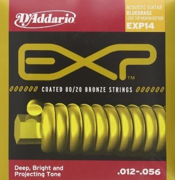 D'Addario EXP14 acoustic guitars strings Coated 80/20 Bronze 12-56