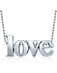 Alex Woo "Little Letters" Sterling Silver LOVE Pendant Necklace 18"