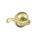 Schlage F51FLA505 Flair Keyed Entry Lever, PVD Bright Brass