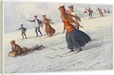 SLEDGE and SKI AUSTRALIA - 16 Inch Canvas Print (40 cm) by Mary Evans