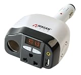 Wagan 2413-6 Smart AC 120 USB Inverter with FM Transmitter