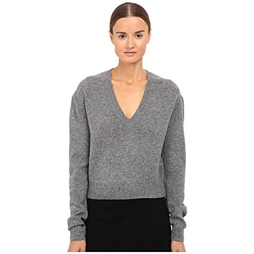 アレキサンダー・マックイーン アウター ニット&セーター Lambswool Basic V-Neck Grey Melan [並行輸入品]