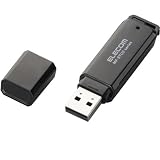ELECOM セキュリティ機能付 USBフラッシュ 8GB(ブラック) MF-STU208GBKの画像