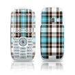 Turquoise Plaid Design Protective Skin Decal Sticker for LG Rumor Cell Phone